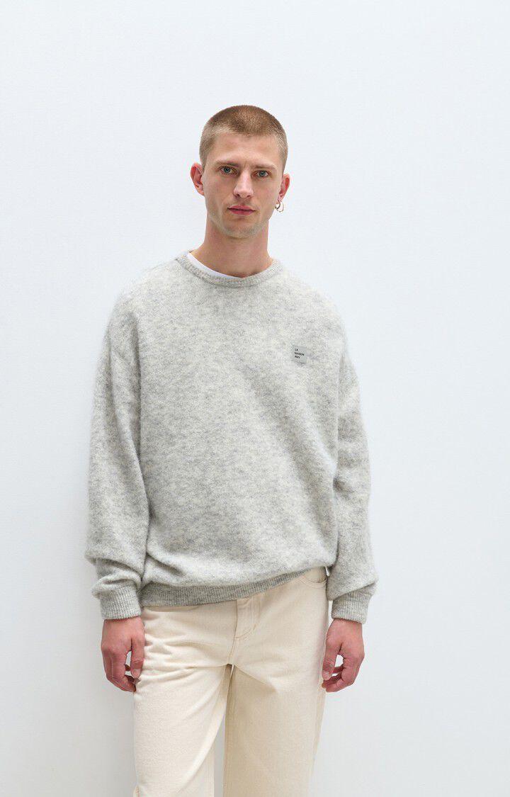 American Vintage Pullover Vito Herren hellgrau meliert